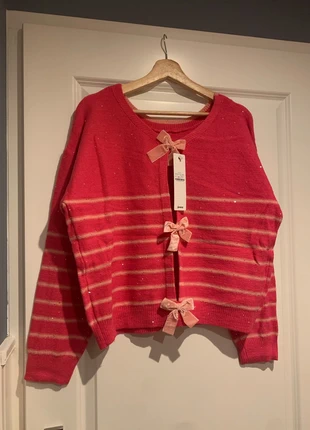 Trui met strikjes • reversible • l/xl • gimme, merk: gimme, staat: Nieuw zonder prijskaartje, maat: L / 40 / 12, € 27,99, € 30,09 inclusief Kopersbescherming Pro