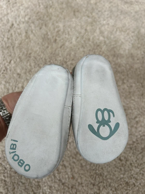 Paire de chaussures type Baskets à scratchs grises mixtes - 6/12 mois - Obaibi - photo numéro 8