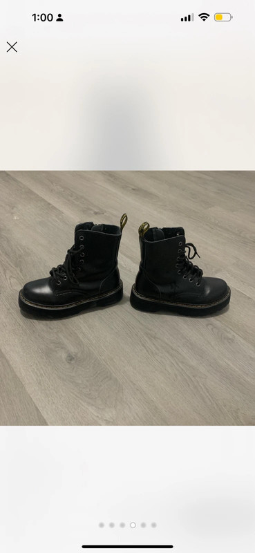 Black dr martens combat boots 2