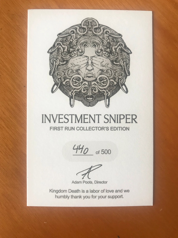 Kingdom Death Monster Investment Sniper First Run Collector's Edition - Complete - New 2