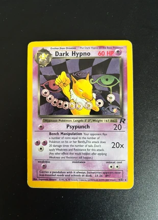 Dark Hypno (TR 9), brand: Pokémon, condition: Satisfactory, €8.00, €9.10 includes Buyer Protection