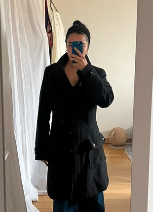 Manteau cintrée noir à bouton année 2000, marke: K Woman, zustand: Gut, größe: M / 38 / 10, 5,00 €, 5,95 € inklusive Vinted-Käuferschutz