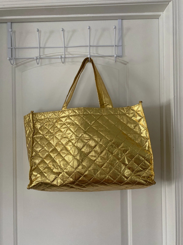 Gold beach tote bag 1