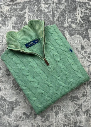 Pull Col Camionneur Torsadé / Quarter Zip RL / Ralph Lauren Vert Taille XL - 100% Soie Silk, marque: Ralph Lauren, état: Très bon état, taille: XL, 60,00 €, 63,70 € Protection acheteurs (Pro) incluse