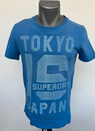 T-shirt Superdry homme bleu bon état S 100% coton, marque: Superdry, état: Bon état, taille: S, 2,00 €, 2,80 € Protection acheteurs incluse
