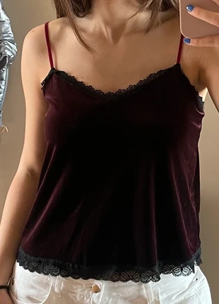 Top terciopelo morado, estado: Muy bueno, tamaño: S / 36 / 8, 8,00 €, 9,10 € Protección al comprador incluida