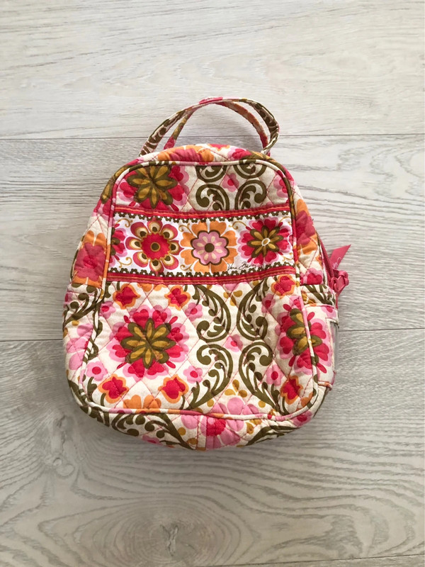 VERA BRADLEY Diaper Bag/quilted Cotton Retired Pink Flowers Print
