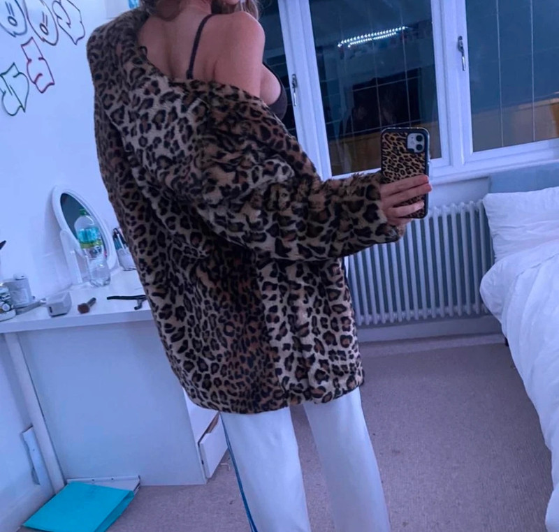 Stradivarius discount leopard coat