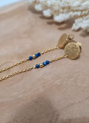 Boucles d'oreilles acier et Lapis-lazuli 💙, marca: tsypora, estado: Muy bueno, 22,00 €, 23,80 € Protección al comprador Pro incluida