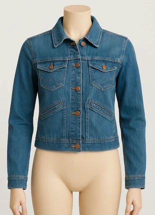 Giacca jeans Wrangler originale XS denim blu vintage, marke: Wrangler, zustand: Sehr gut, größe: XS / 34 / 6, 10,00 €, 11,20 € inklusive Vinted-Käuferschutz