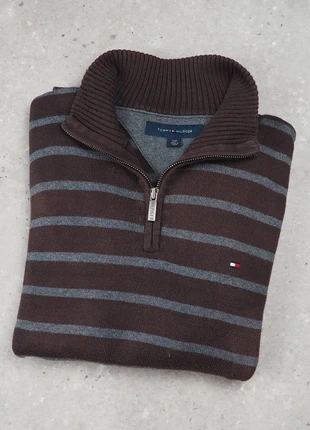 Sweat / pull 1/4 zip homme Tommy Hilfiger marron logo brodé - Taille S, marke: Tommy Hilfiger, zustand: Gut, größe: S, 16,00 €, 17,50 € beinhaltet Vinted-Käuferschutz Pro