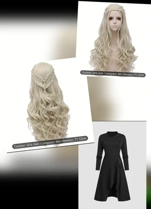 Deguisement dayneris targaryen, marque: Shein, état: Très bon état, taille: M / 38 / 10, 8,00 €, 9,10 € Protection acheteurs incluse