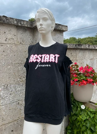 🖤 Sweat Restart Forever Restart Couture – Taille unique (estimée M/L), merk: Made In Italy, staat: Heel goed, maat: Universele maat, € 12,00, € 13,30 inclusief Kopersbescherming