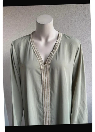 Robe orientale verte My Style – Broderies dorées – Taille XL, marca: My Style, estado: Nuevo con etiquetas, tamaño: XL / 42 / 14, 23,00 €, 24,85 € Protección al comprador Pro incluida