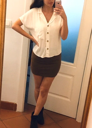 Jupe camel, marque: Stradivarius, état: Neuf sans étiquette, taille: XS / 34 / 6, 5,00 €, 5,95 € Protection acheteurs incluse