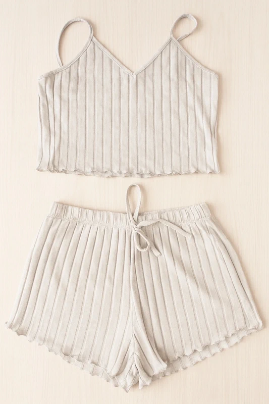 Ensemble pyjama short & top à bretelles – Taille XL