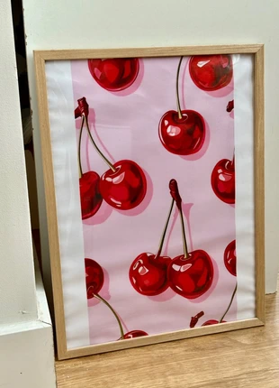 Affiche décorative 30×40cm motif cerise design wallpaper aesthetic tendance pinterest cadeau Noël, merk: Tendance, staat: Nieuw met prijskaartje, € 12,00, € 13,30 inclusief Kopersbescherming