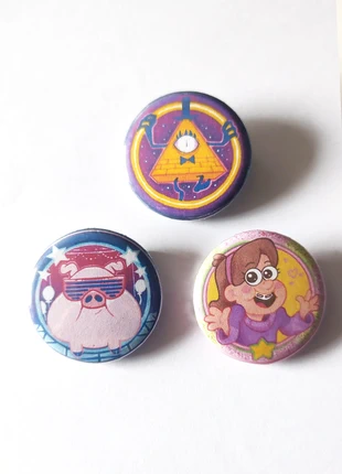 Badges Gravity Falls buttons, brand: Gravity falls, condition: New without tags, €4.00, €4.90 includes Buyer Protection