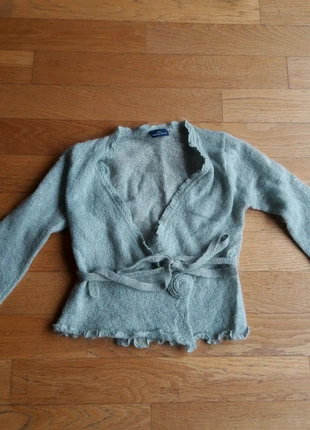 Sergent Major, gilet cache-coeur laine mohair polyamide, bleu ciel fil brillant lurex, 8a, bon état , marca: Sergent Major, estado: Muy bueno, tamaño: 8 años / 128 cm, 13,50 €, 14,88 € Protección al comprador incluida