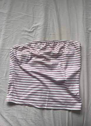 Gestreepte tube top, merk: Shein, staat: Nieuw zonder prijskaartje, maat: M / 38 / 10, € 1,00, € 1,75 inclusief Kopersbescherming
