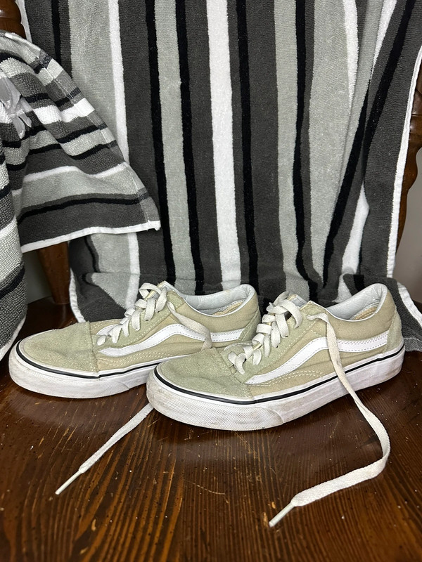 Vans Old Skool Suede Canvas Skate Shoes Dessert Sage Womans Size 7 Mens 5.5 Vinted