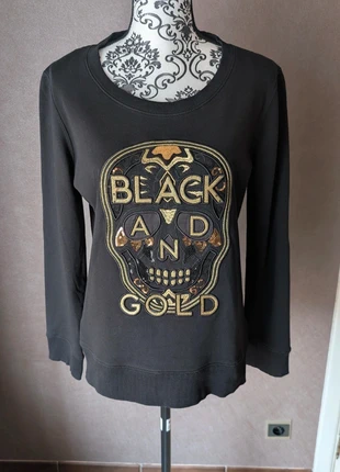 Black & Gold sweater pull met skull Maat L, marca: Black and Gold, estado: Nuevo sin etiquetas, tamaño: L / 40 / 12, 19,99 €, 21,69 € Protección al comprador incluida