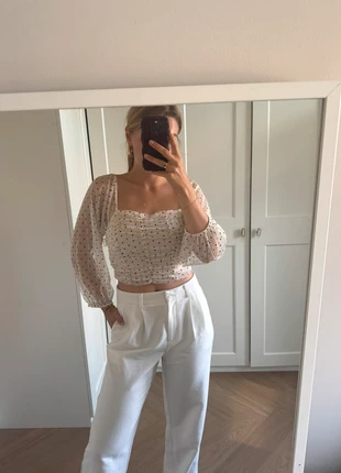 Polkadot top roze van Bershka maat M, marca: Bershka, estado: Muy bueno, tamaño: M / 38 / 10, 9,50 €, 10,68 € Protección al comprador incluida