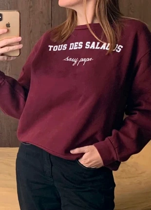 Sweat brodé oversize bordeaux Rad T.M/L, brand: RAD, condition: Very good, size: M / 38 / 10, €17.00, €18.55 includes Buyer Protection Pro
