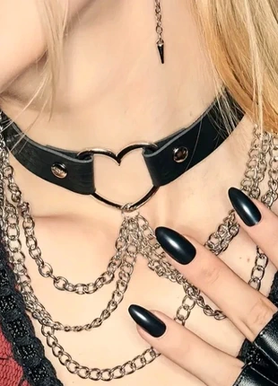 Gothic Heart Choker Necklace Collar gòtic cor Y2k, état: Neuf avec étiquette, 3,90 €, 4,80 € Protection acheteurs incluse