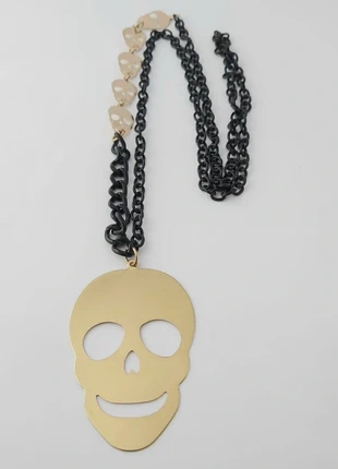 Skulls design beaded matinee necklace, condition: Very good, £3.99, £4.89 includes Buyer Protection Pro