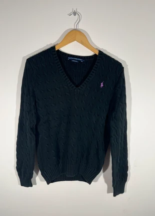 Pull Ralph Lauren torsadé noir, marca: Ralph Lauren, estado: Muito bom, tamanho: L / 40 / 12, €49.00, €52.15 inclui Proteção do Comprador Pro
