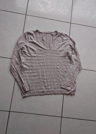🍂 Joli pull de mi-saison col en V à rayures - In Extenso taille 42 🍂, brand: In Extenso, condition: Good, size: XL / 42 / 14, €3.50, €4.38 includes Buyer Protection