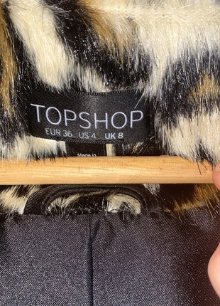 Topshop cheetah print faux fur coat