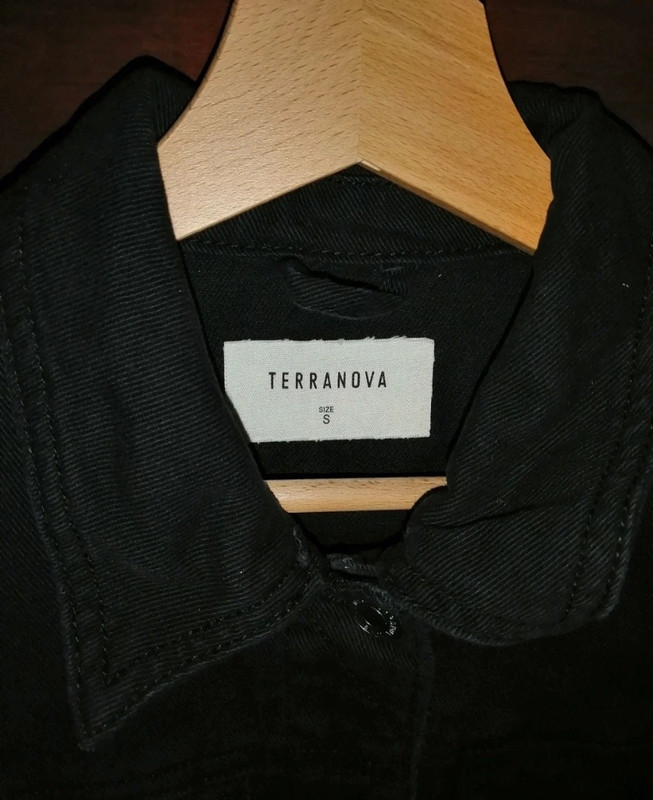 Giacca di jeans nera donna terranova. 3