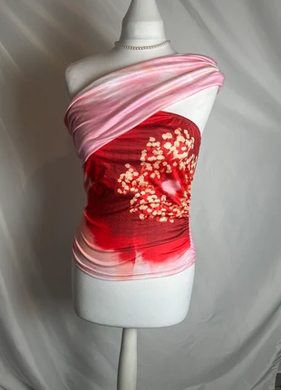 Top type vintage y2k aesthetic, marca: COQUETTE, estado: Muy bueno, tamaño: M / 38 / 10, 10,00 €, 11,20 € Protección al comprador incluida