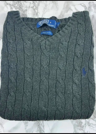 Sweat/Pull Cable Knit ,Torsadé Ralph Lauren Gris / Logo brodé Bleu Marine / Taille XL Homme, marke: Ralph Lauren, zustand: Sehr gut, größe: XL, 40,65 €, 43,38 € inklusive Vinted-Käuferschutz