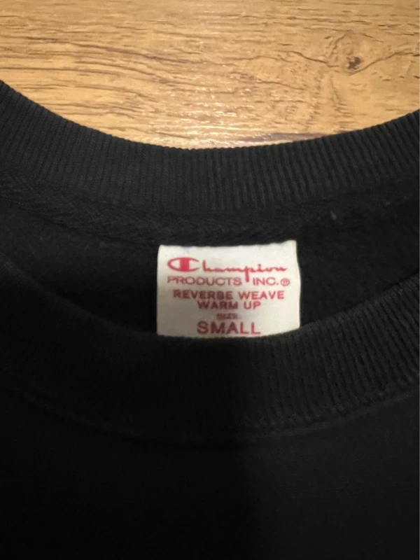 Pull champion vintage noir taille S - photo numéro 4