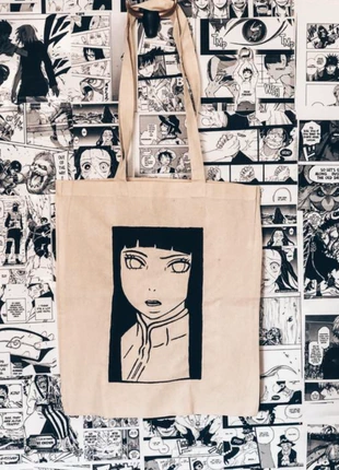 Acrylic Totebag mit Anime Motiv und langen Henkeln , staat: Heel goed, € 12,00, € 13,30 inclusief Kopersbescherming