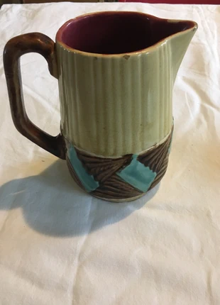 Pichet en grès émaillé turquoise & beige vintage, marke: Vintage, zustand: Zufriedenstellend, 6,00 €, 7,00 € inklusive Vinted-Käuferschutz