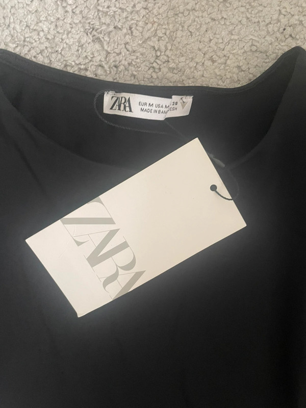 Crop top noir zara 2