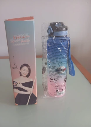 1Ltr Motivational Water Bottle with Time Marker – BPA-Free Tritan, Gradient Color Design, Leakproof, marca: KANGZYUAN, estado: Novo com etiquetas, €9.95, €11.15 inclui Proteção do Comprador