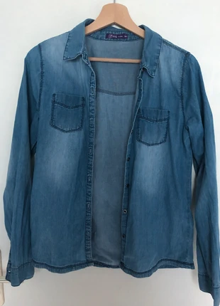 Chemise en jean, marque: Gémo, état: Très bon état, taille: 15 ans / 170 cm, 4,00 €, 4,90 € Protection acheteurs incluse