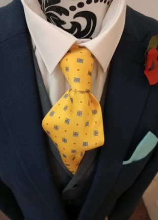 Pure silk men's tie in yellow 🟡, brand: Pure Silk, condition: Very good, £8.00, £9.10 includes Buyer Protection Pro
