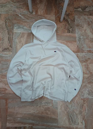 Felpa Hoodie Bianca Champion – Unisex Streetwear Casual | Prezzo Trattabile, marque: Champion, état: Très bon état, taille: XL, 21,00 €, 22,75 € Protection acheteurs incluse