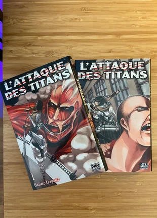 lot des 2 premiers tome de l’attaque des titans, estado: Novo com etiquetas, €8.00, €9.10 inclui Proteção do Comprador