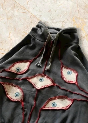 Hoodie Streetwear Y2K Vintage Gris Oeil Graphique Taille L - american retro, brand: Aesthetic, condition: Very good, size: L, €47.43, €50.50 includes Buyer Protection