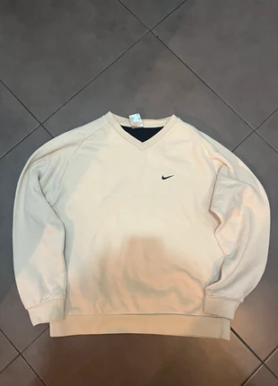 Felpa Nike vintage beige con scollo a V - Taglia M, marca: Nike, estado: Muito bom, tamanho: M, €25.00, €26.95 inclui Proteção do Comprador