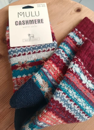 Chaussettes neuves en cachemire, marque: Mulu, état: Neuf avec étiquette, taille: S | 35–38, 9,00 €, 10,15 € Protection acheteurs incluse