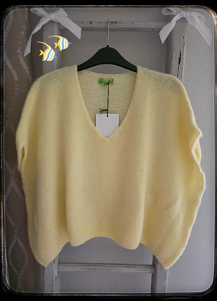 Pull poncho ou oversize Jaune, Taille Unique 36/48, marca: boutique italienne, estado: Nuevo con etiquetas, tamaño: Talla única, 33,00 €, 35,35 € Protección al comprador Pro incluida
