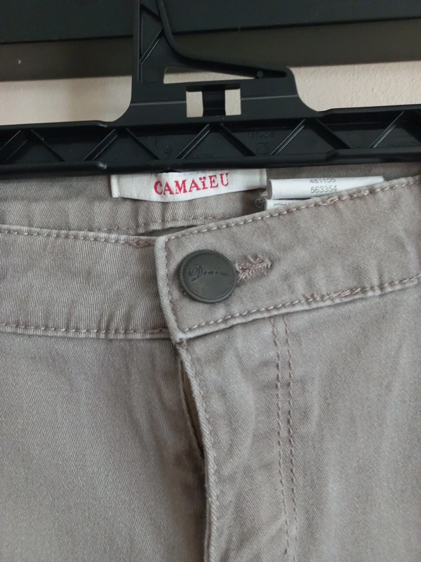 Pantalon Camaieu slim couleur mastic - photo numéro 2